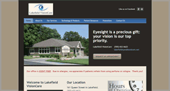 Desktop Screenshot of lakefieldvisioncare.com